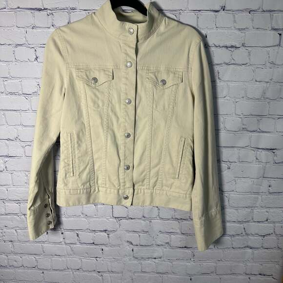 GAP Cream Corduroy Jean Jacket - Picture 1 of 5